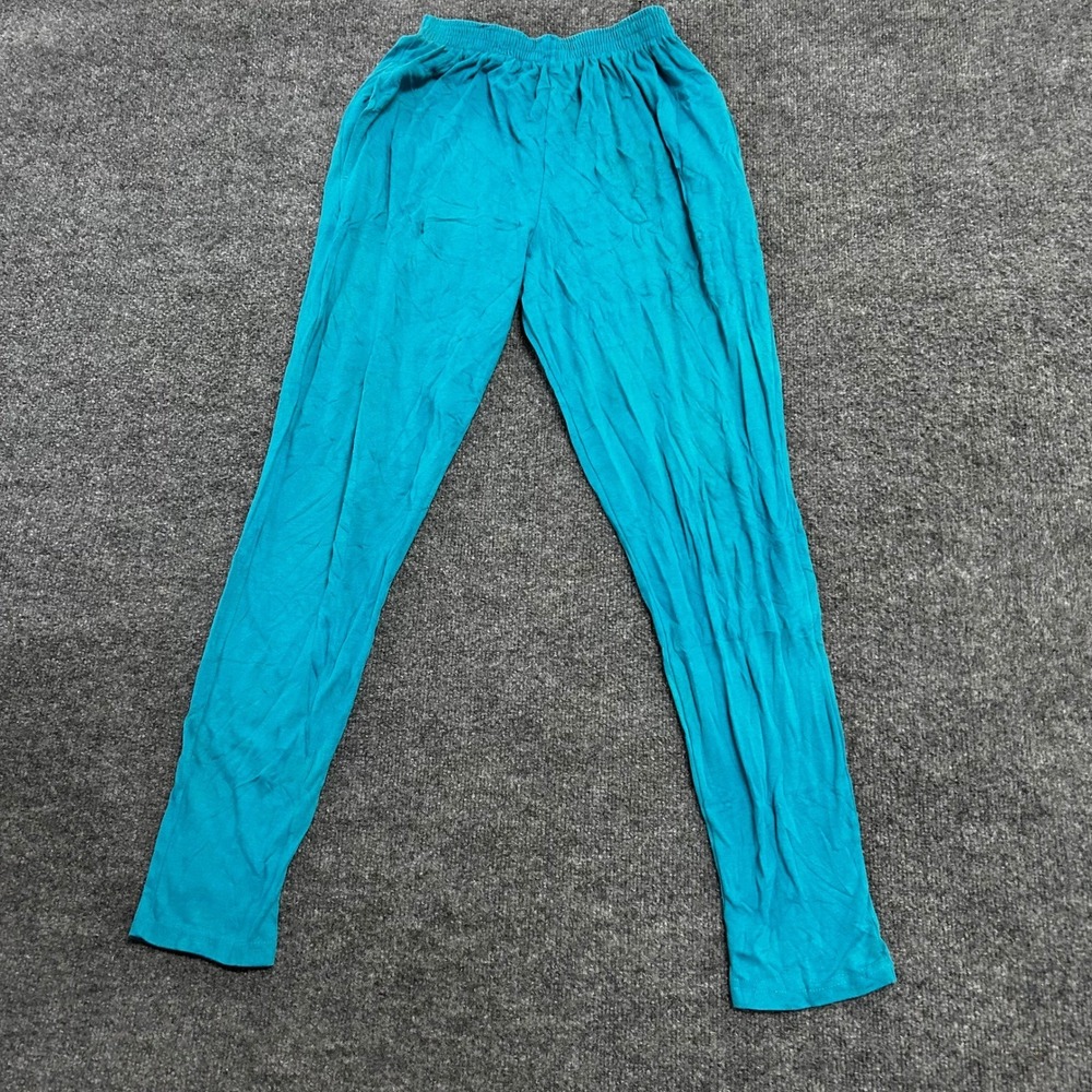 Weekender Leggings Womens Size S Teal Blue Vintage USA Style 207 Elastic Waist